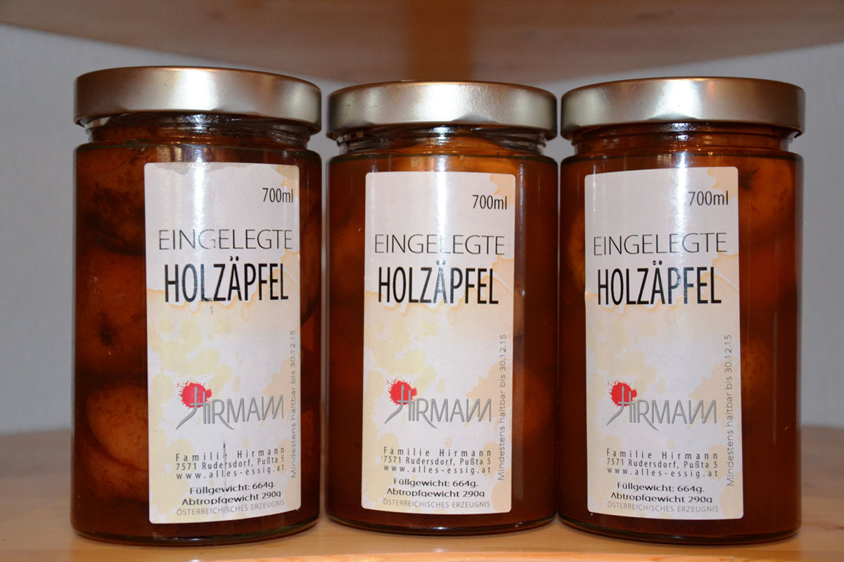 Eingelegte Holzäpfel